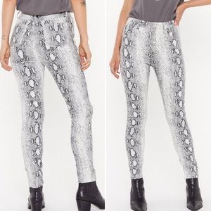 Urban Outfitters Snake Print Skinny Jeans